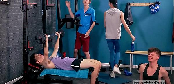  Twinks Foursome at the Gym